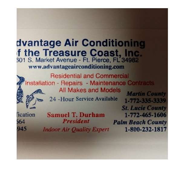 Advantage Air Conditioning of the Treasure Coast